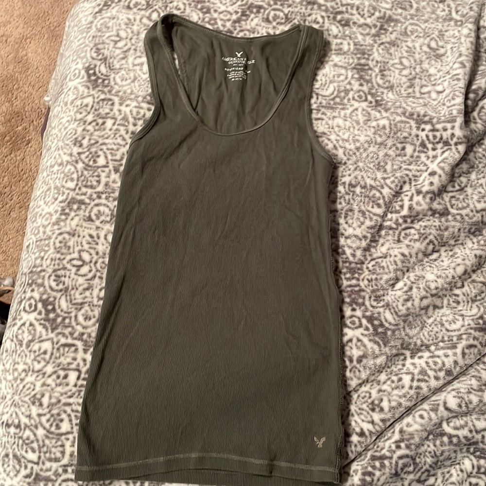 American Eagle medium navy green tank top.